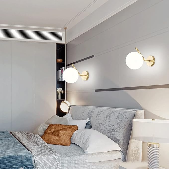 Aplică de perete albă E27, metal și sticlă, IP68, 3 culori de lumină