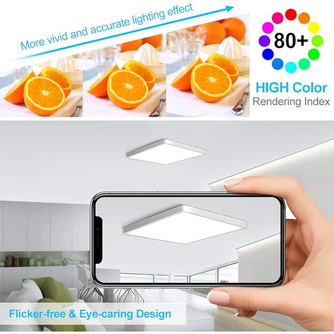 Spot LED aplicat pătrat, alb, 18 W, 1500 lm, 3 temperaturi de culoare, IP68