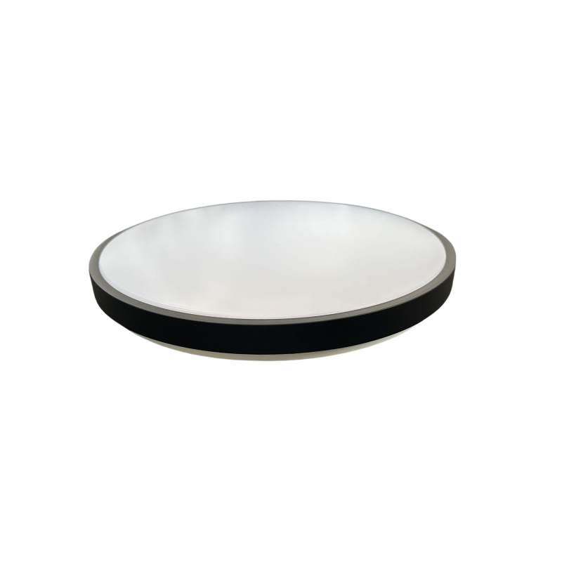 Spot LED rotund dublu, negru, 35 cm, 2400 lm, 3 culori, IP44