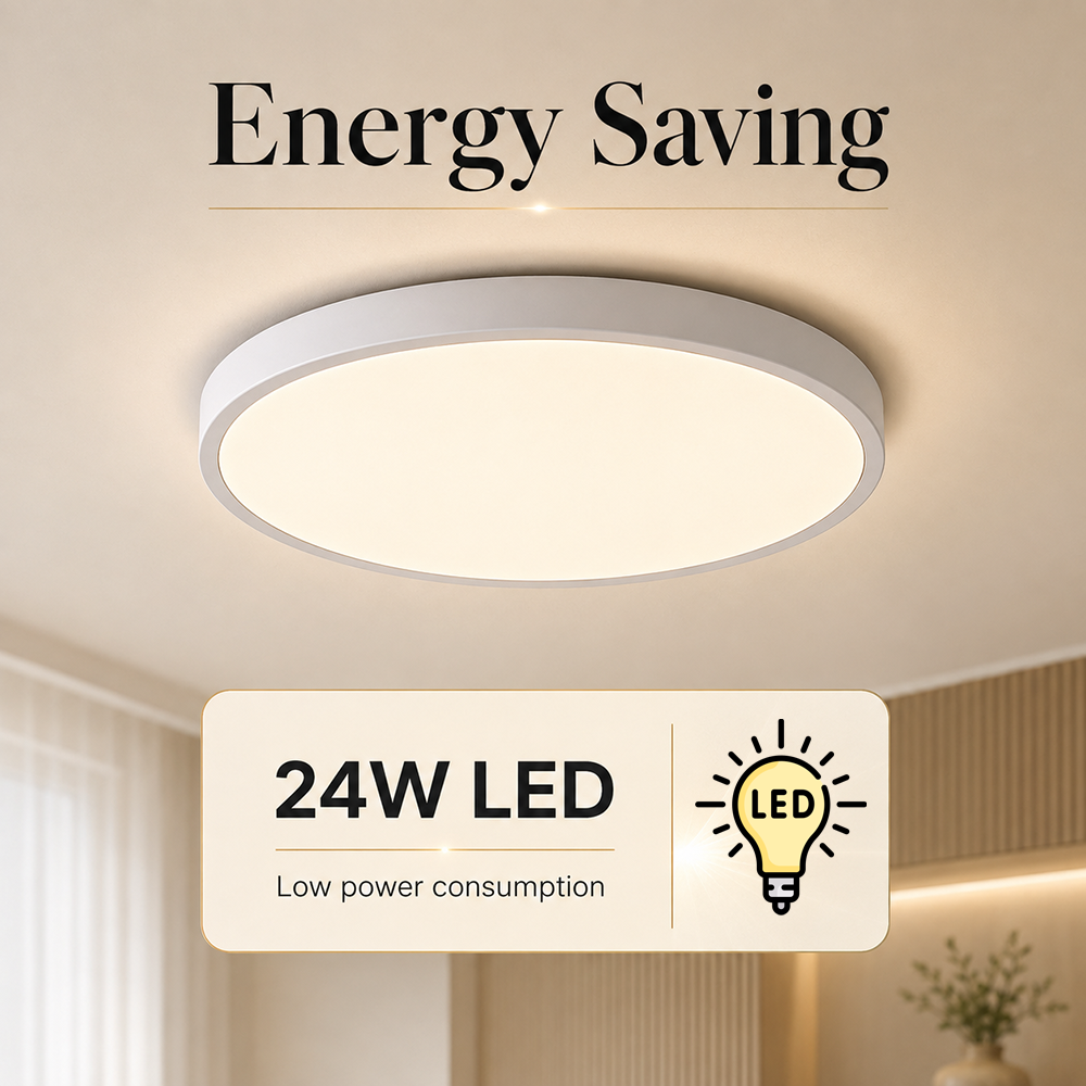 Spot LED rotund dublu, negru, 35 cm, 2400 lm, 3 culori, IP44