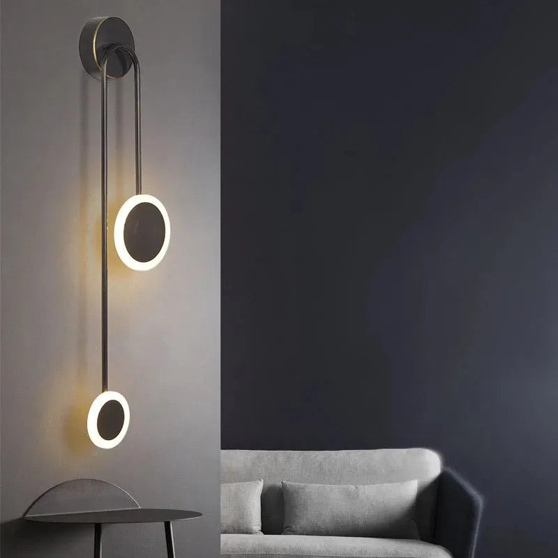 Aplică LED de perete neagră, 10 W, 900 lm, 3 culori, IP20