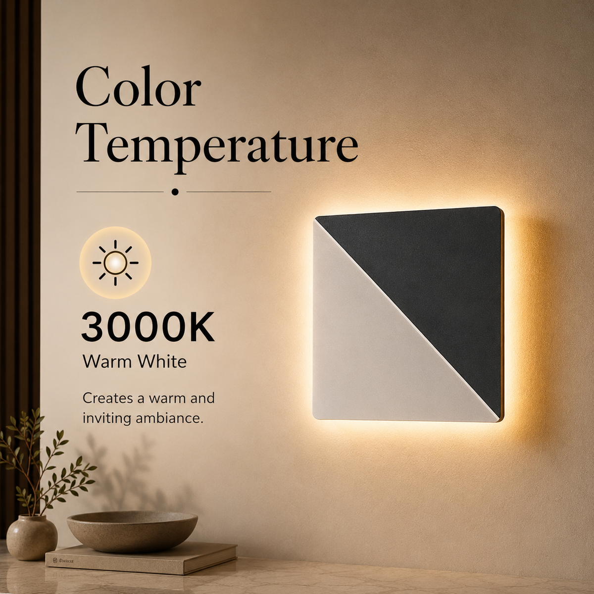 Aplică LED de exterior, 12 W, 3000 K, 1100 lm, neagră