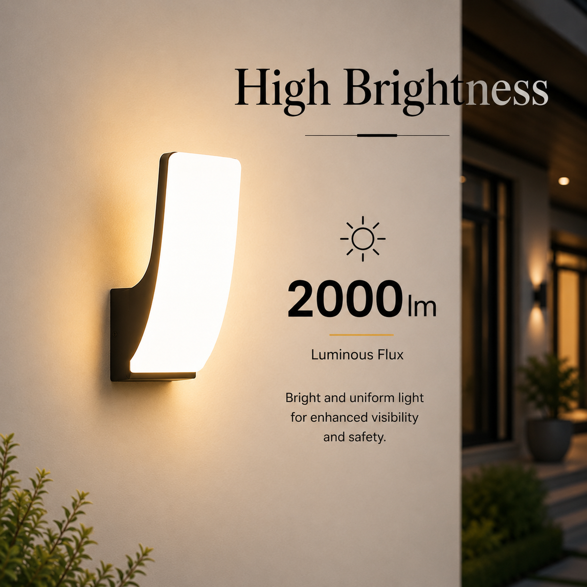Aplică LED de perete gri, 20 W, 2000 lm, 3 temperaturi de culoare, IP20, 65 cm