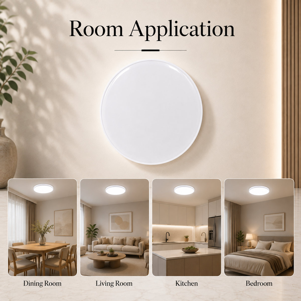 Plafonieră LED rotundă 18 W, 1350 lm, IP44, 3CCT, Ø27 cm