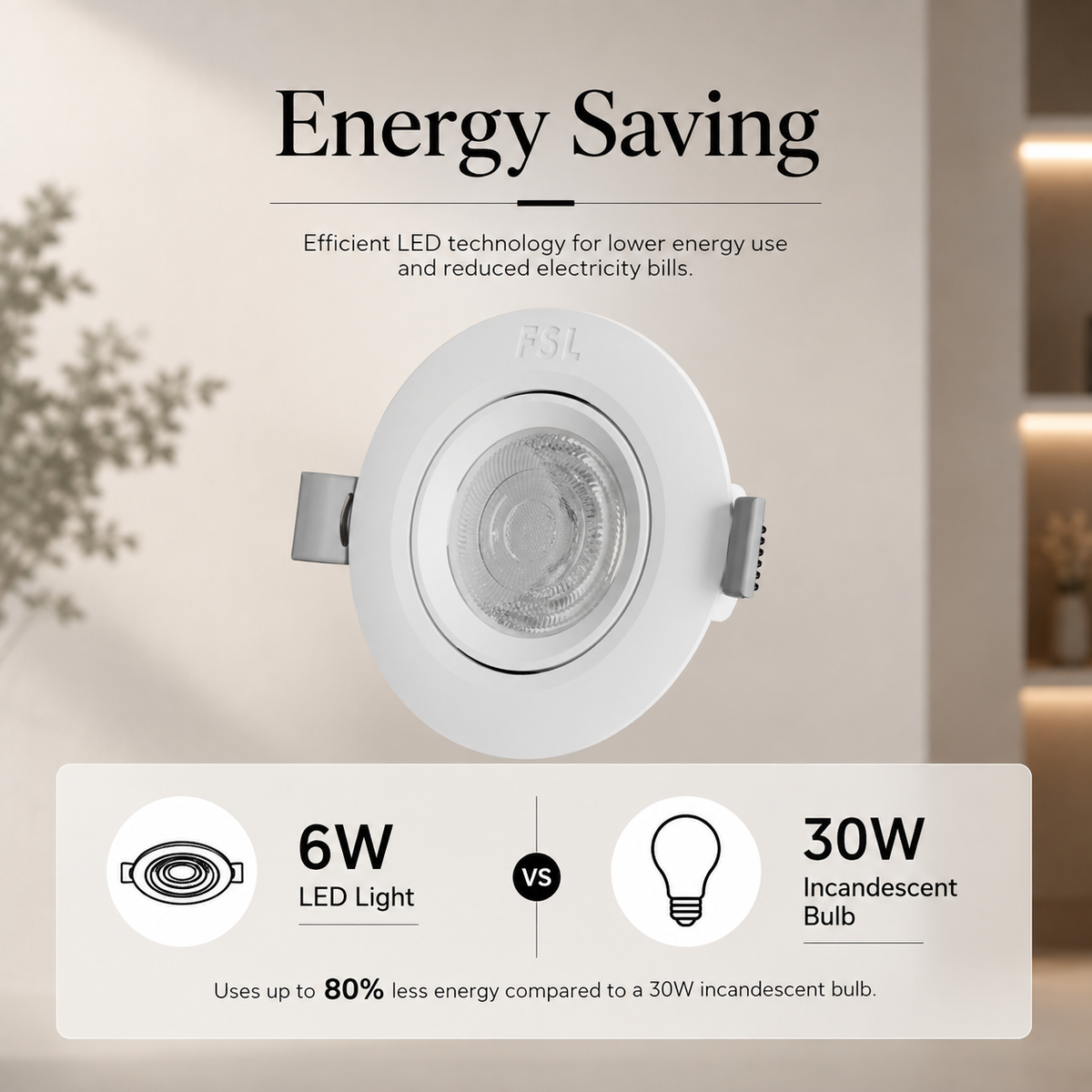 Spot LED încastrat, 6 W, alb, 3 temperaturi de culoare selectabile