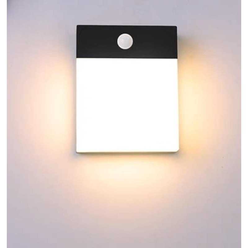 Aplică LED de exterior 24 W cu senzor de mișcare, 3 culori, alb