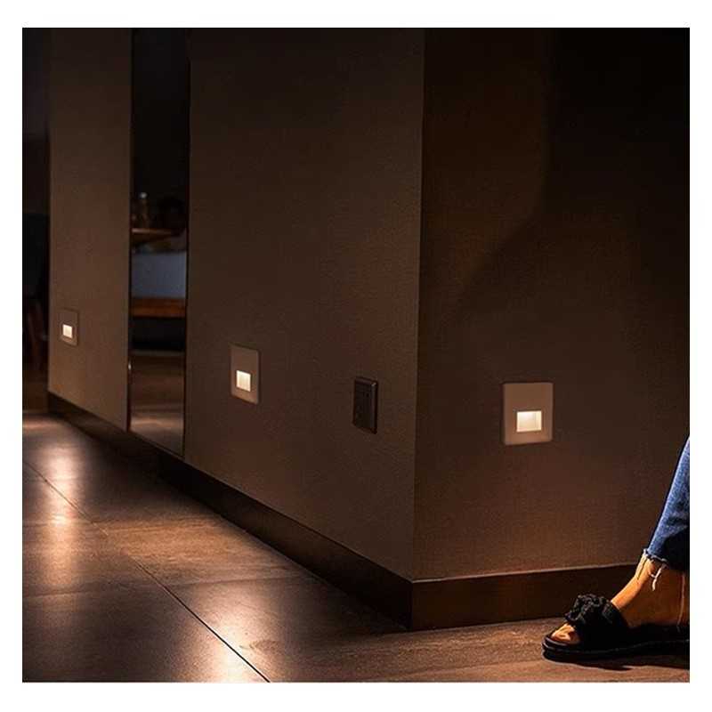Aplică LED de interior 2W, cu senzor de mișcare, 3 culori, albă