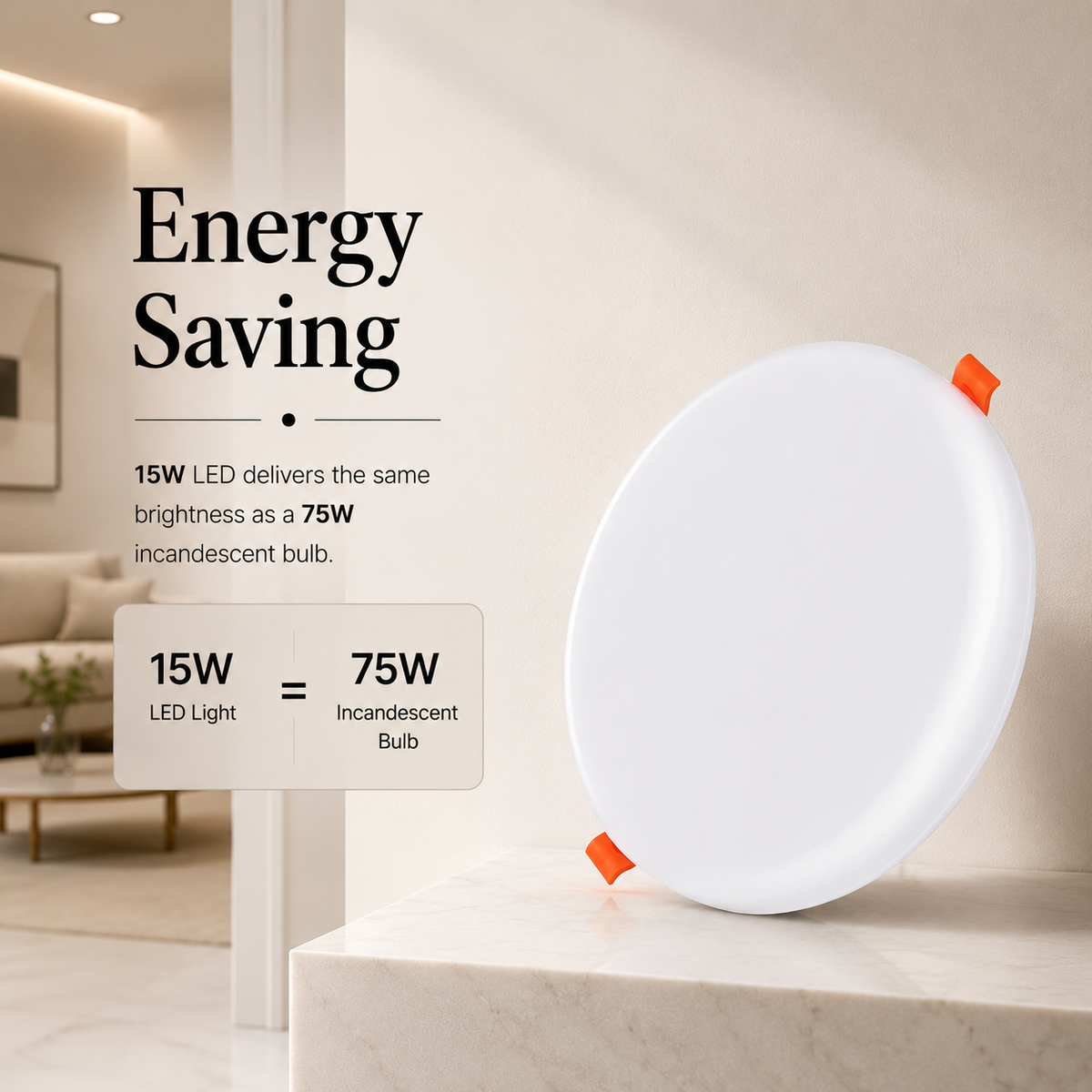 Spot LED încastrat rotund, 15 W, 3 temperaturi de culoare, alb