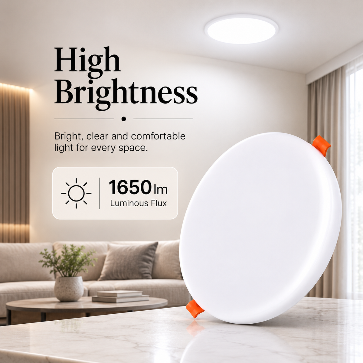 Spot LED încastrat rotund, 15 W, 3 temperaturi de culoare, alb