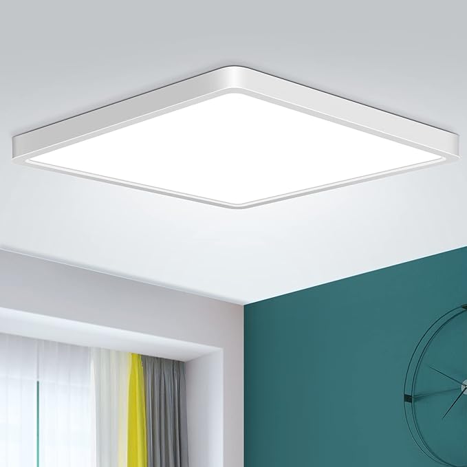 Spot LED pătrat aplicat, 24 W, 2400 lm, 6500 K, alb