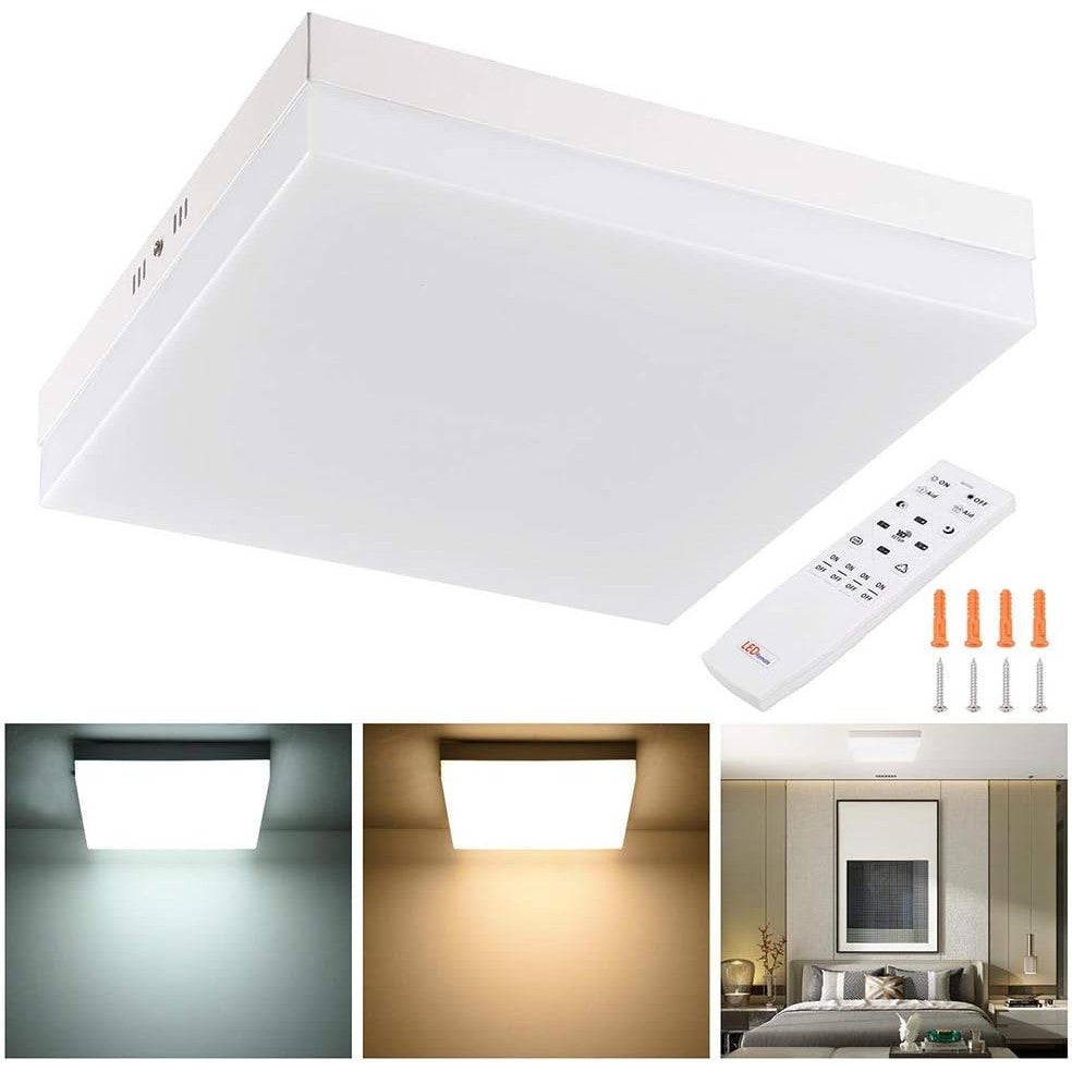 Spot LED încastrat pătrat, alb, 18 W, 1500 lm, 3 culori de lumină, IP20