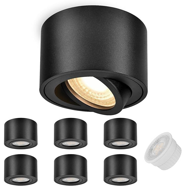 Spot LED încastrat negru, 12 W, 3 culori de lumină, Ø10 cm