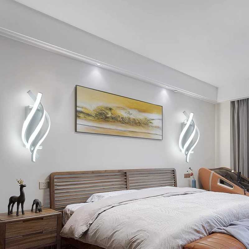 Aplică LED de perete, albă, 20 W, 1000 lm, 3 culori de lumină
