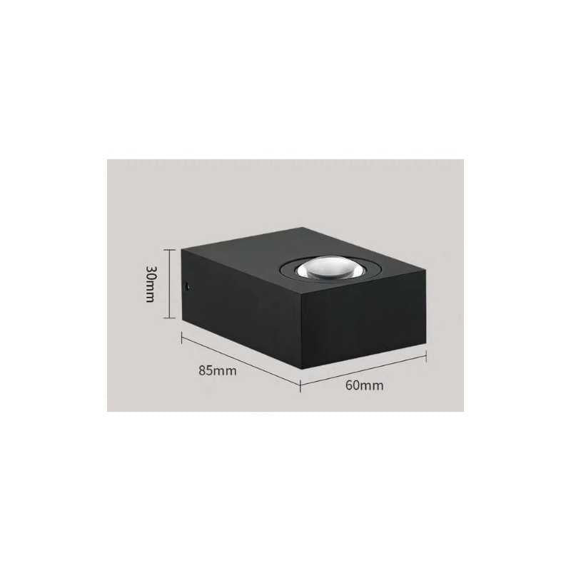 Aplică LED de exterior, albă, 2 surse, 6 W, 750 lm, 3 temperaturi de culoare