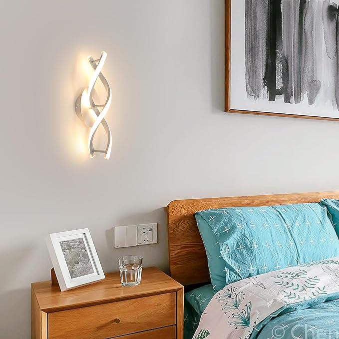 Aplica LED de perete albă, 40 W, 43 cm, 3 culori de lumină