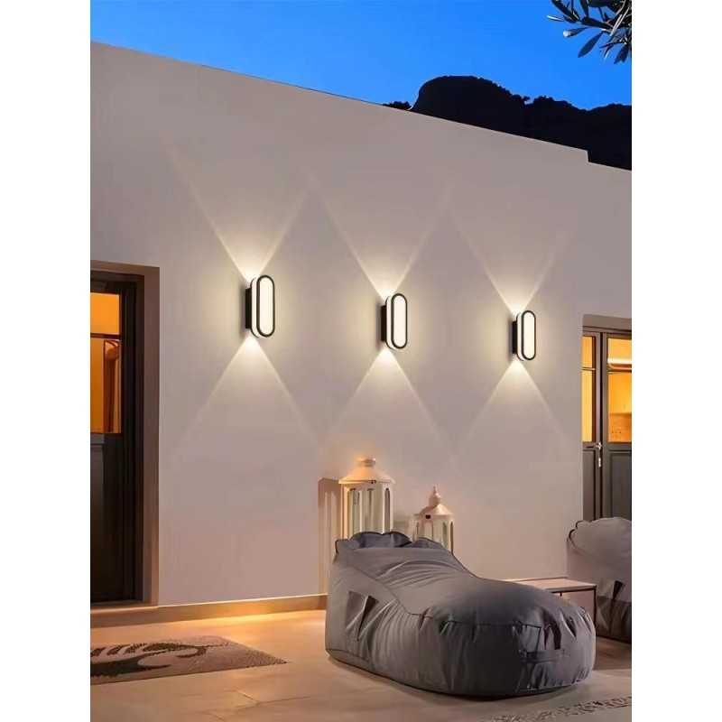 Aplică LED de exterior, 10 W, 30 cm, albă, 3 culori de lumină