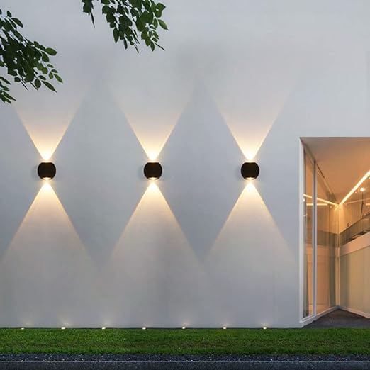 Aplică LED de exterior, 10 W, IP65, neagră, cu 3 culori de lumină