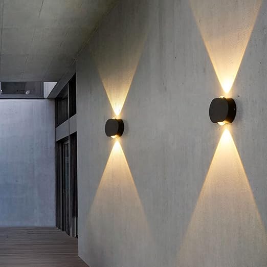 Aplică LED de exterior, 10 W, IP65, neagră, cu 3 culori de lumină