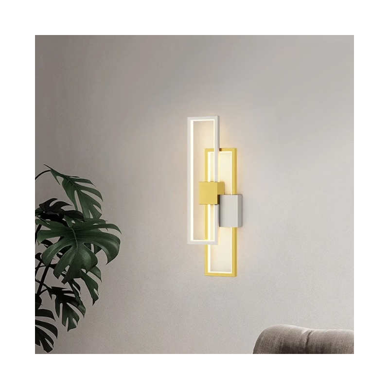 Aplică LED de perete albă, 30 W, 1500 lm, 3 culori, 50 cm
