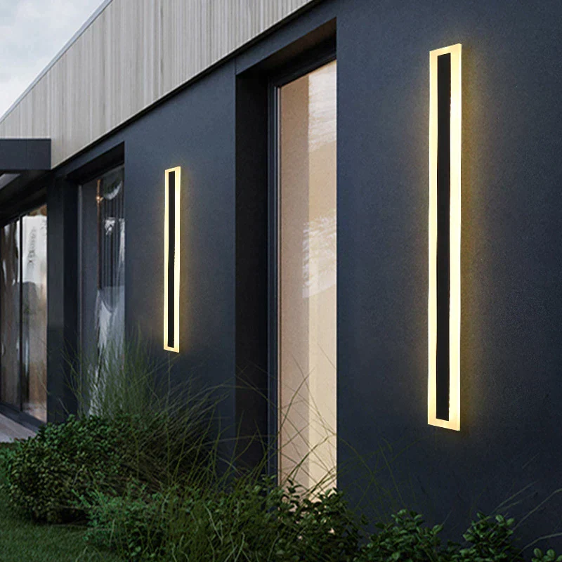 Aplica LED de perete pentru exterior, 180 cm, 44 W, IP65, 3 culori, neagră