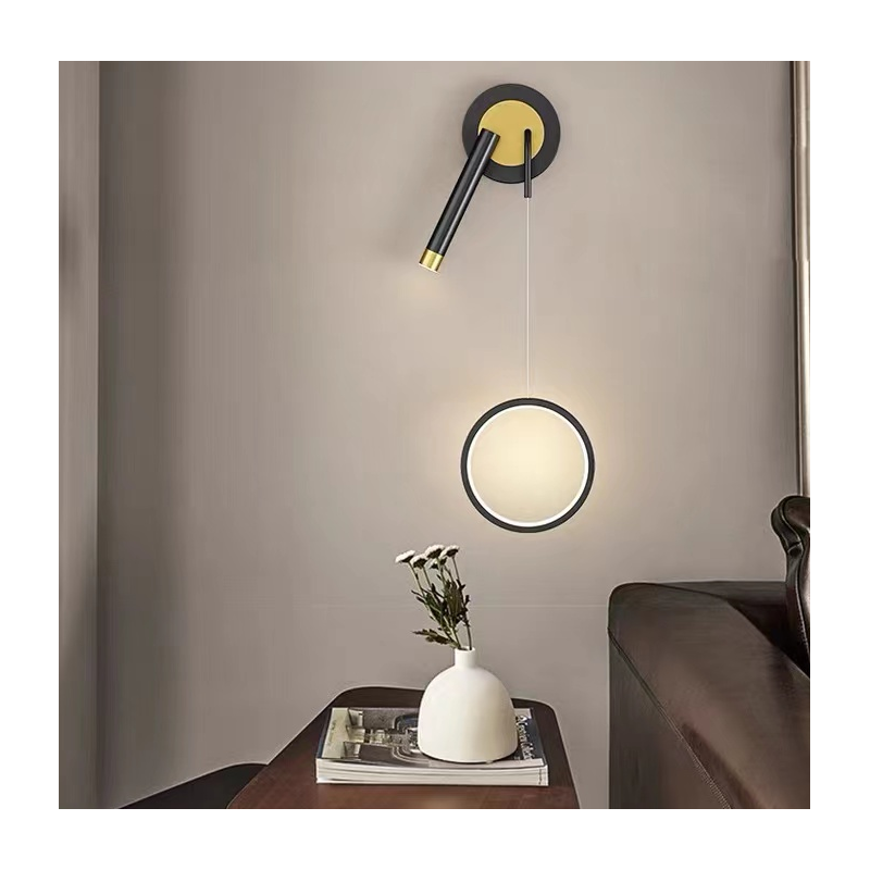 Set de 2 aplice LED negre, 10 W, 69,5 cm, 3 culori de lumină