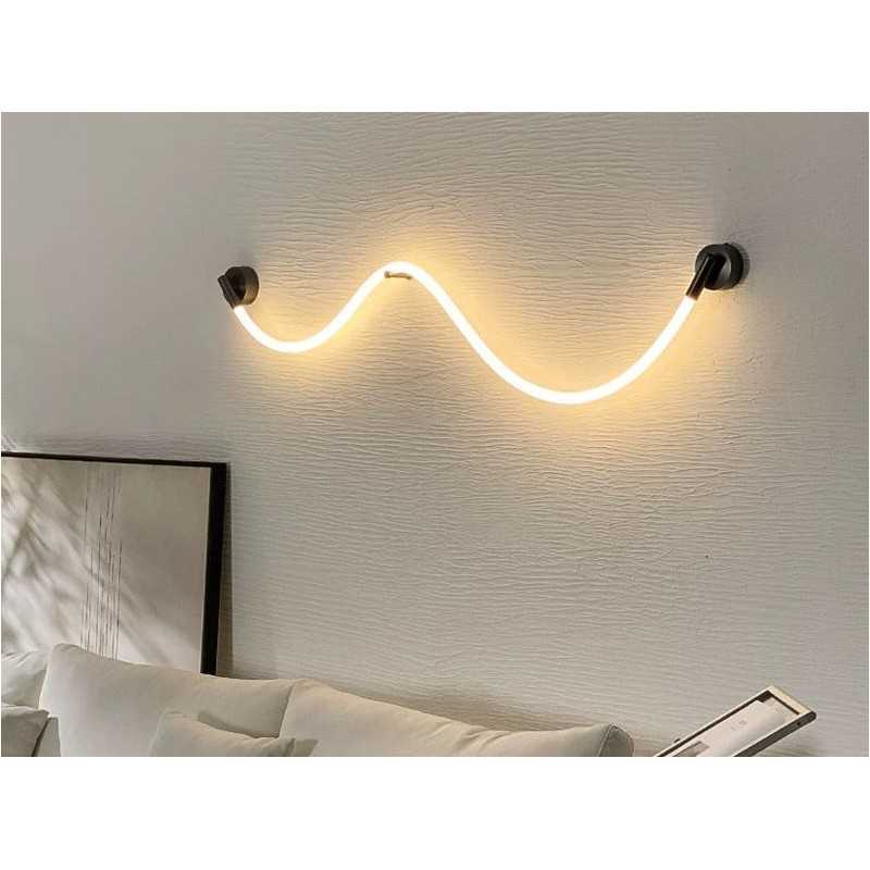 Aplică LED de perete, 33 W, 158 cm, metal alb, 3 temperaturi de culoare