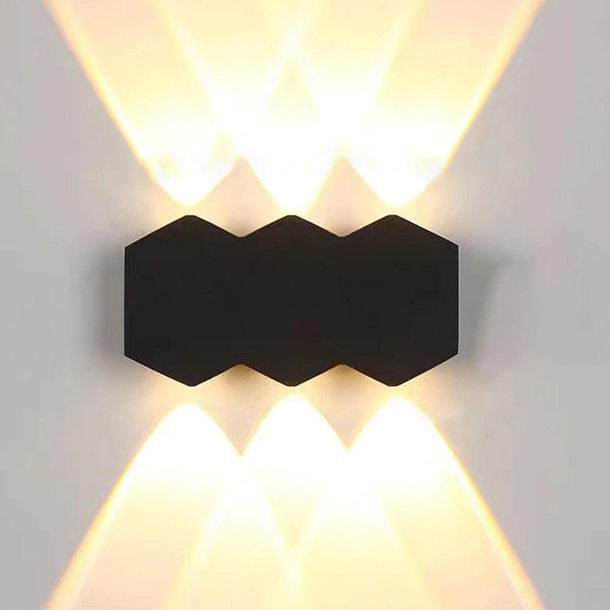 Aplică LED de exterior neagră, 6 W, 750 lm, IP65, 3 culori de lumină