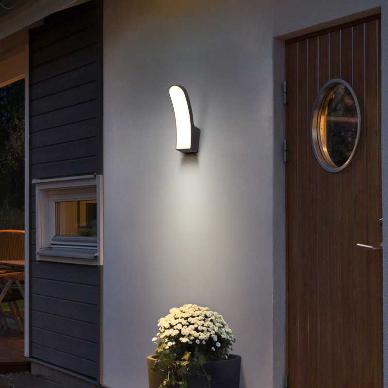 Aplică LED de exterior, 12 W, 1200 lm, IP65, 3 culori de lumină, alb