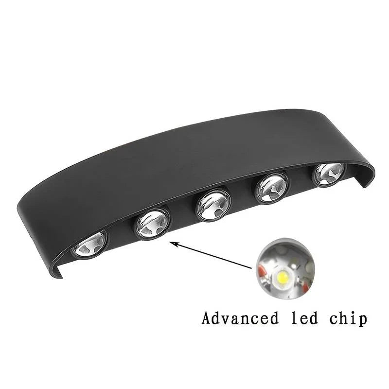 Aplică LED de exterior, 12 W, lumină albă caldă, IP65