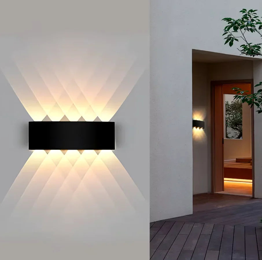 Aplică LED de exterior, 12 W, lumină albă caldă, IP65
