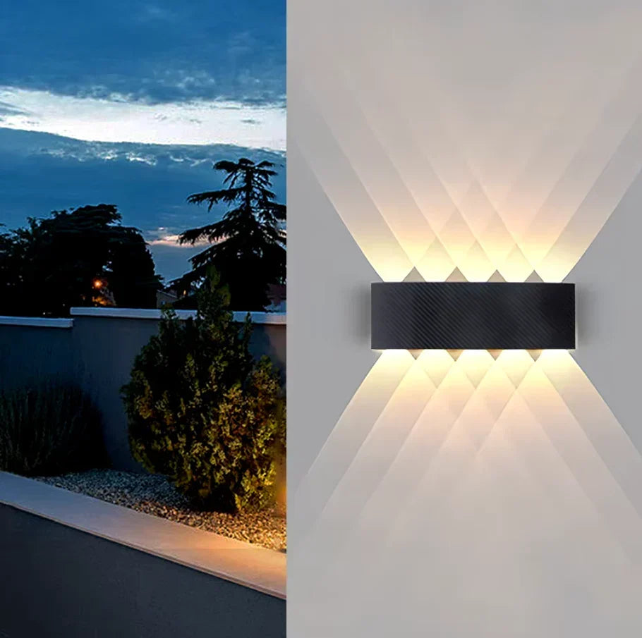 Aplică LED de exterior, 12 W, lumină albă caldă, IP65