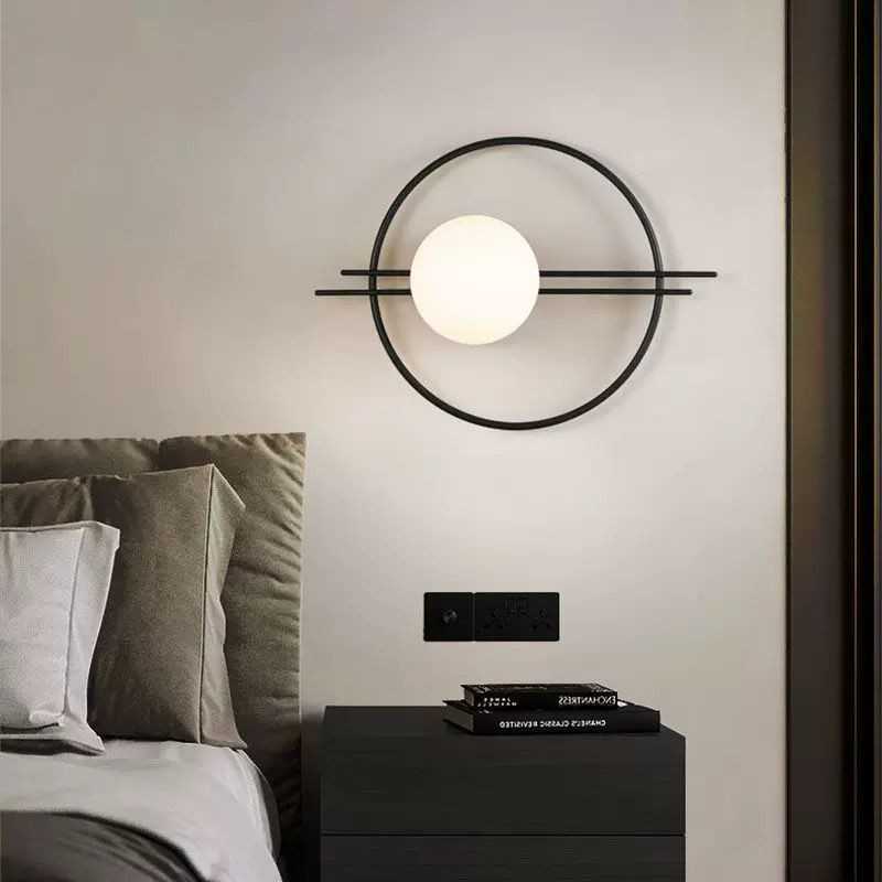 Aplică de perete din metal negru, E27, cu 3 culori de lumină