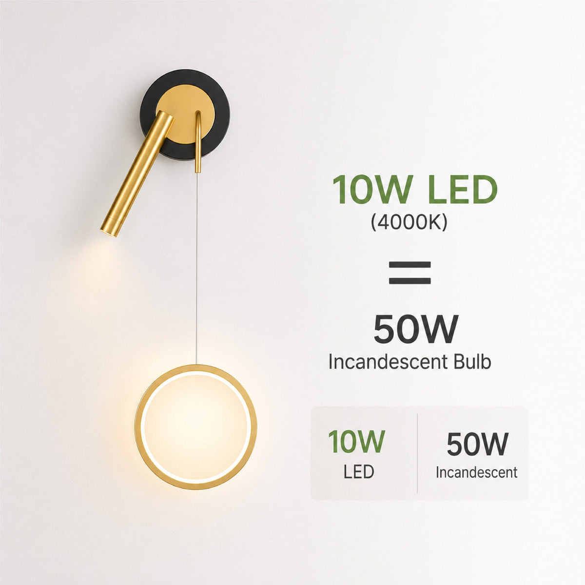 Set de 2 aplice LED pentru perete, 10 W, lumină albă neutră