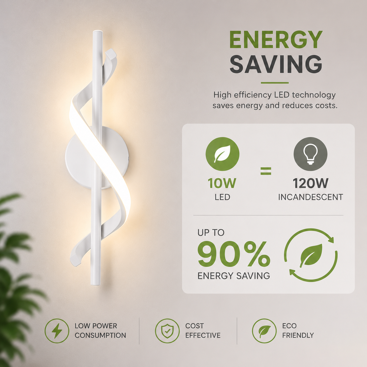Plafonieră LED albă, 10 W, 1200 lm, 40 cm, metal și acril