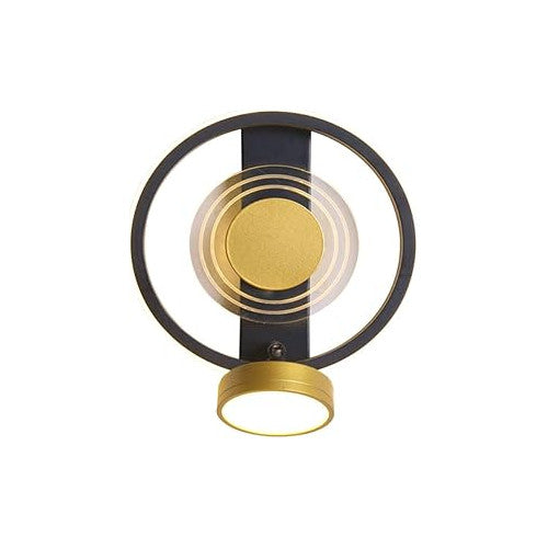 Aplică LED de perete neagră, 25 W, 1500 lm, 3 temperaturi de culoare