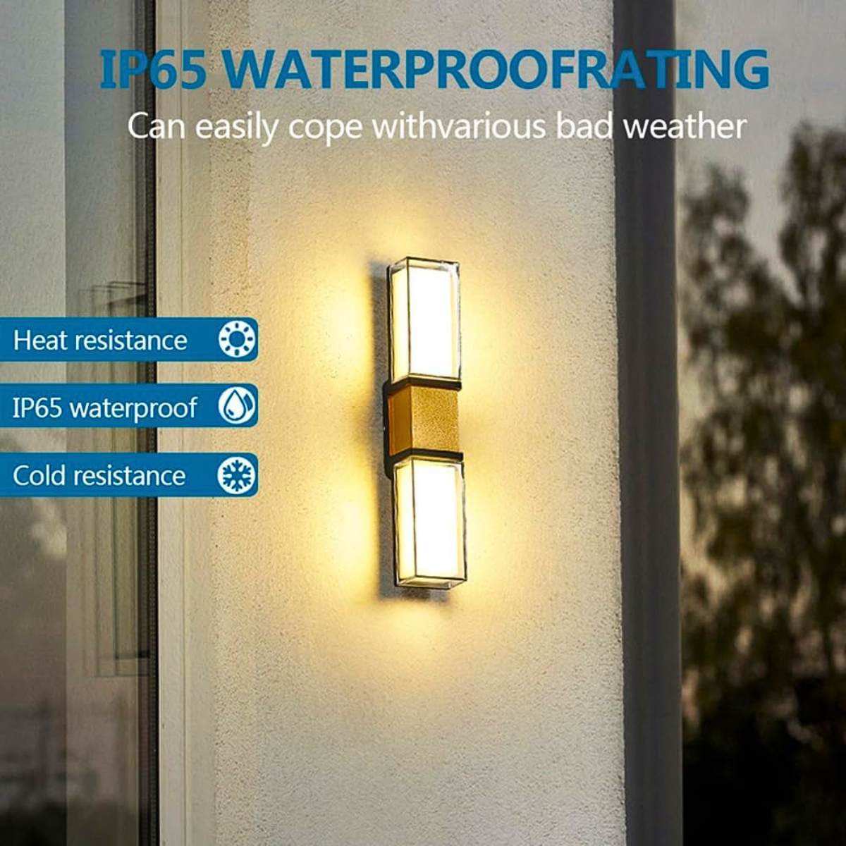 Aplică LED de exterior Ilight T, 12 W, 3000 K, 1200 lm, albă, 33 cm