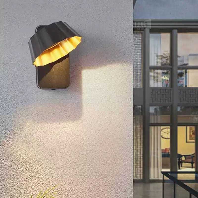 Aplică LED de exterior, 7 W, negru-auriu, 3 temperaturi de culoare