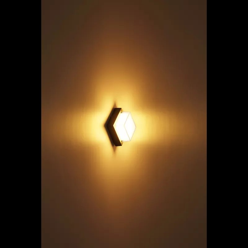 Aplică LED de exterior neagră, 12 W, IP65, 3 temperaturi de culoare