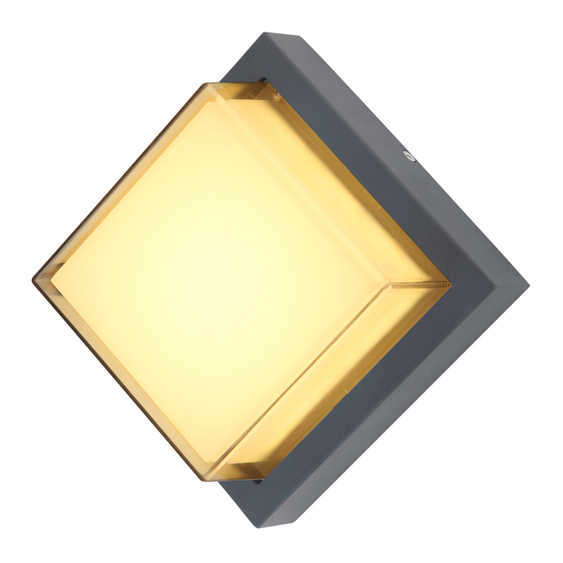 Aplică LED de exterior neagră, 12 W, IP65, 3 temperaturi de culoare