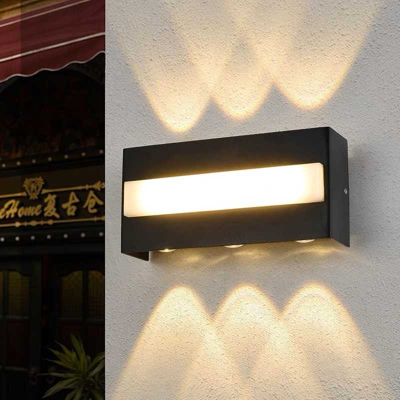 Aplică LED de exterior, neagră, 12 W, IP65, 3 temperaturi de culoare