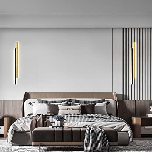Aplică LED de perete 60 cm, negru-auriu, 3 culori de lumină
