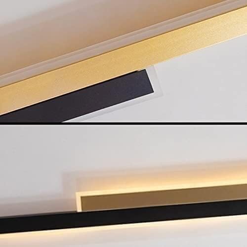 Aplică LED de perete 60 cm, negru-auriu, 3 culori de lumină