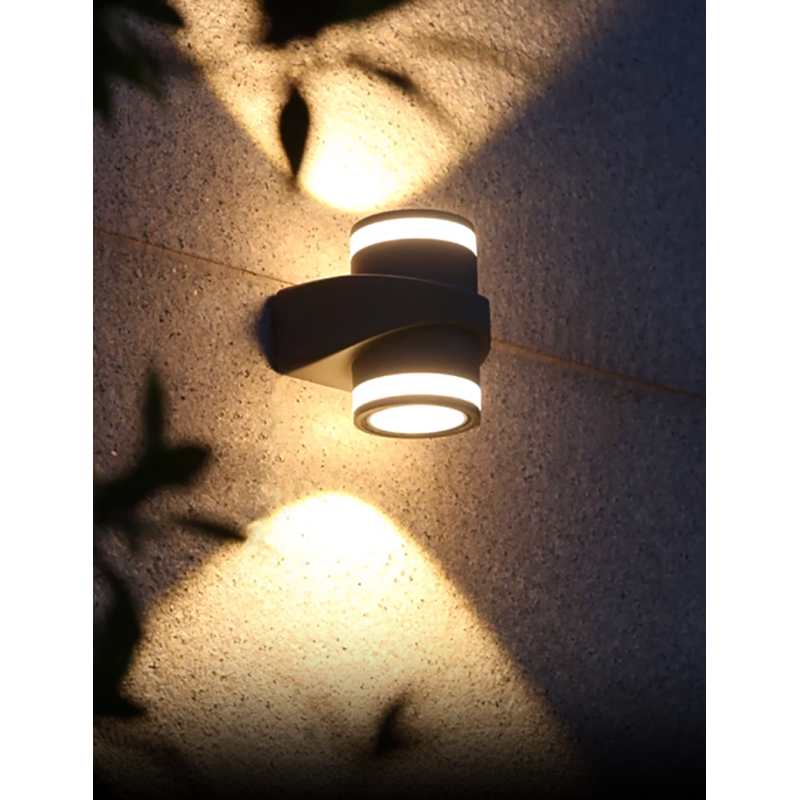 Aplică LED de exterior IP65, 14 W, lumină caldă, aluminiu și acril