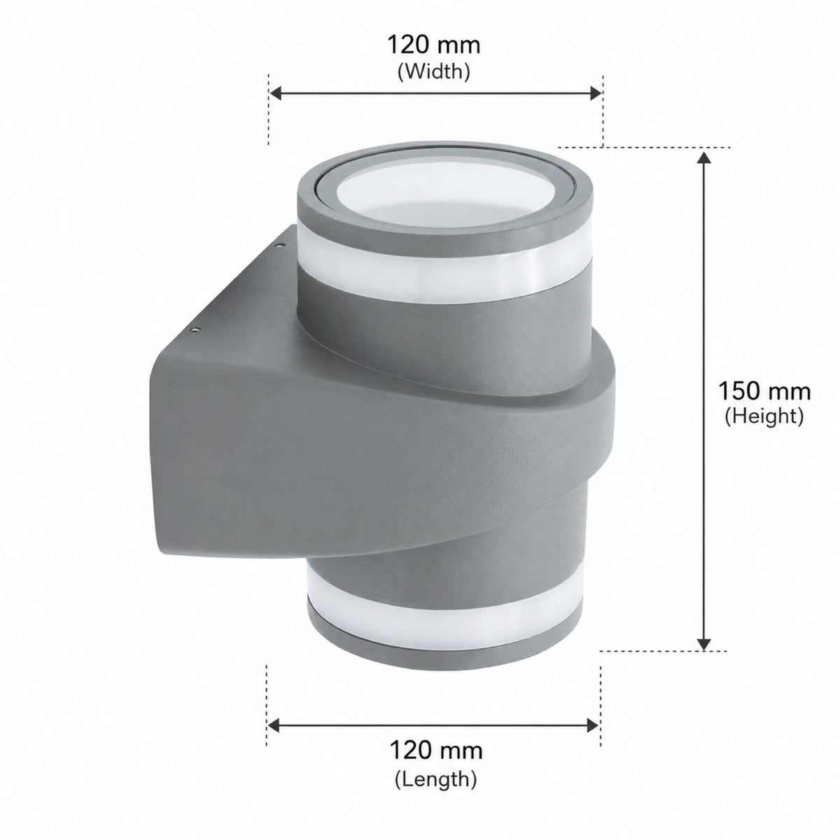 Aplică LED de exterior IP65, 14 W, lumină caldă, aluminiu și acril