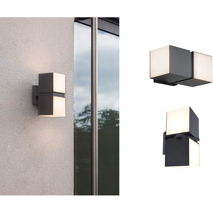 Aplică LED exterior, 2 surse, albă, 750 lm, 3 temperaturi de culoare