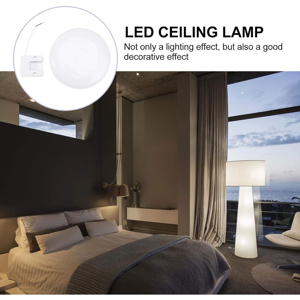 Aplică LED rotundă de perete, 24 W, 2240 lm, 3 culori, albă, 17,5 cm