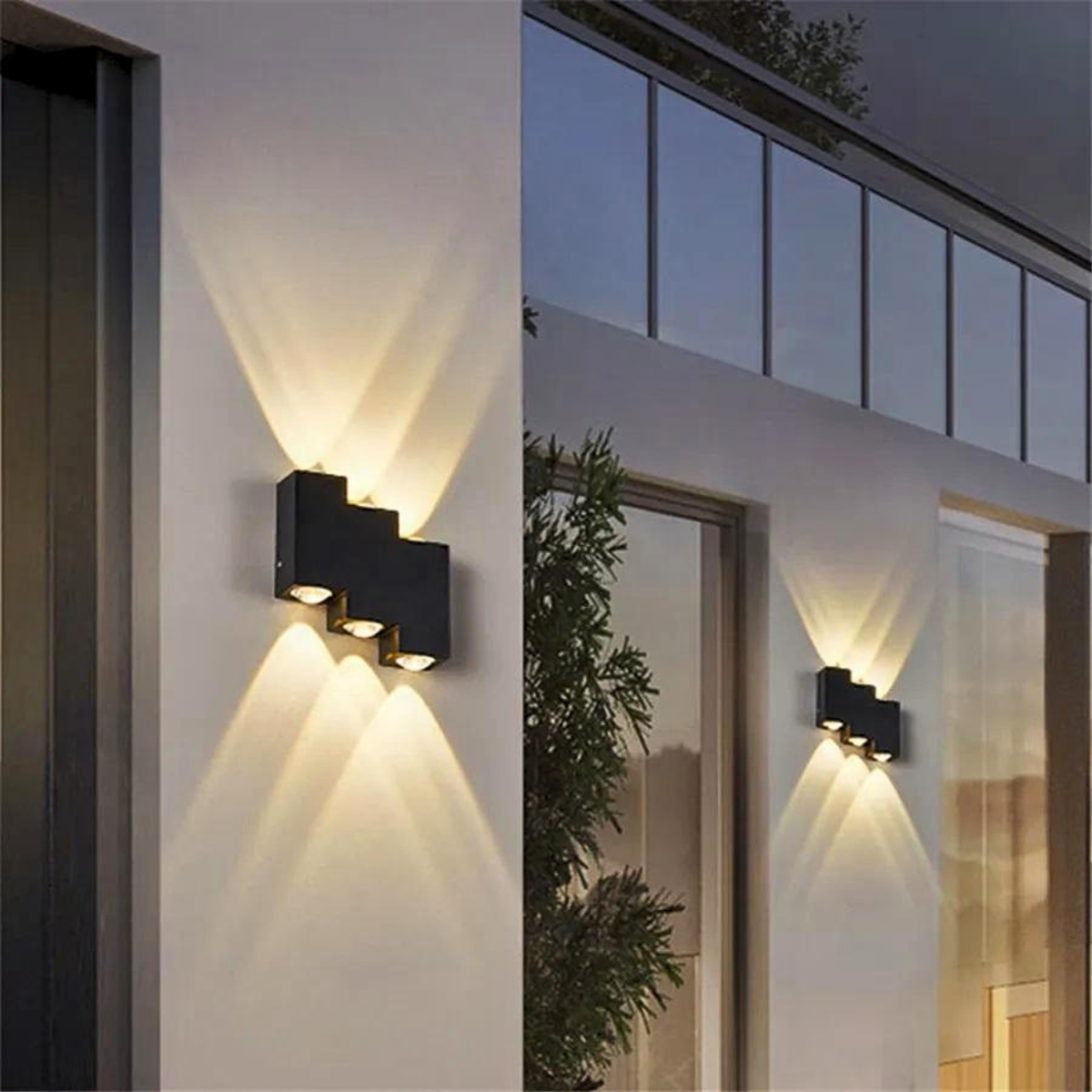 Aplică LED de exterior IP65, 6 W, lumină caldă, negru