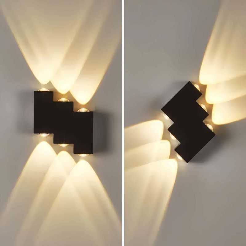 Aplică LED de exterior IP65, 6 W, lumină caldă, negru