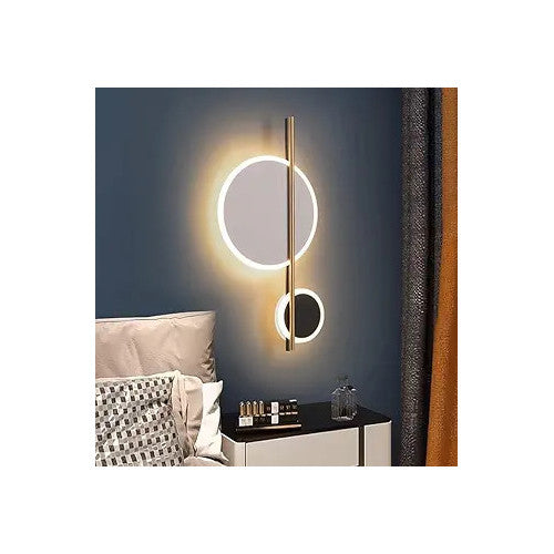 Aplică LED modernă de perete, neagră, 34 W, 50 × 25 cm, 1500 lm