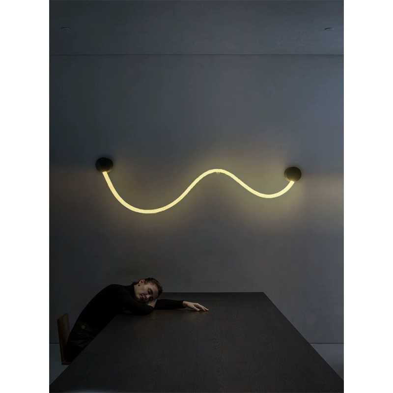 Aplică LED tubulară de perete, 18 W, 93 cm, albă, 3 culori de lumină